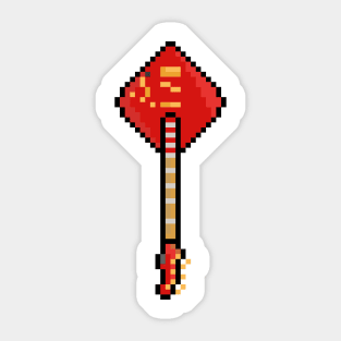 Pixel Poker Suit Diamond Guitar Sticker